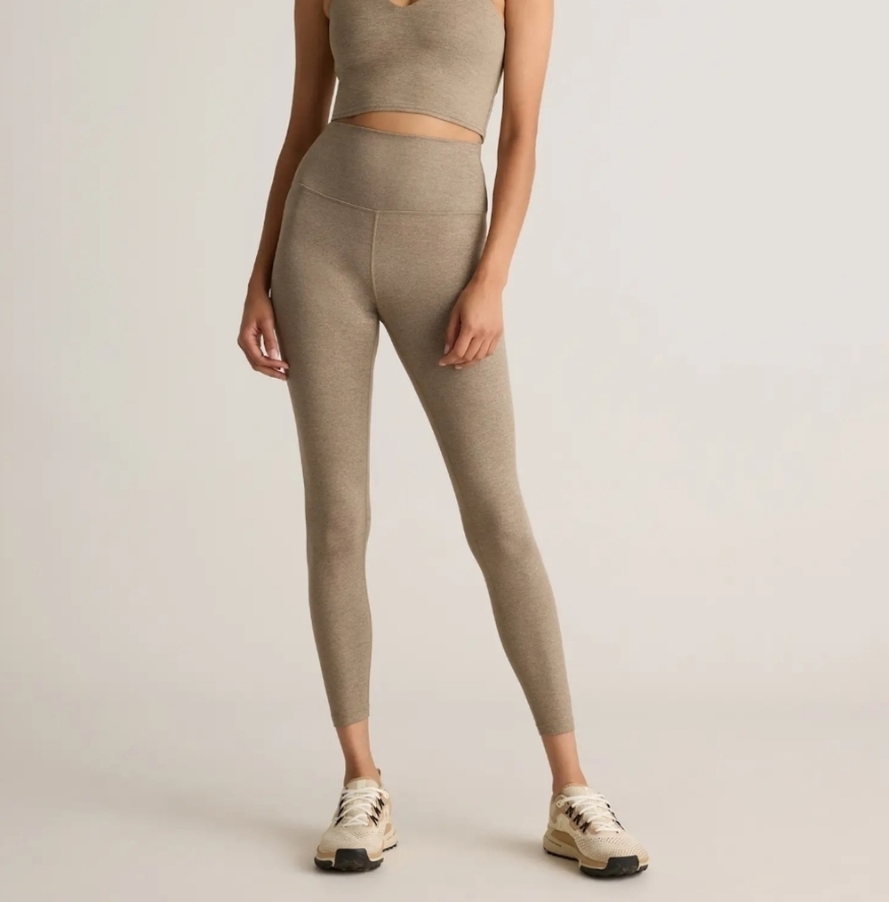 Quince Ultra-Soft Heather Oatmeal Leggings M